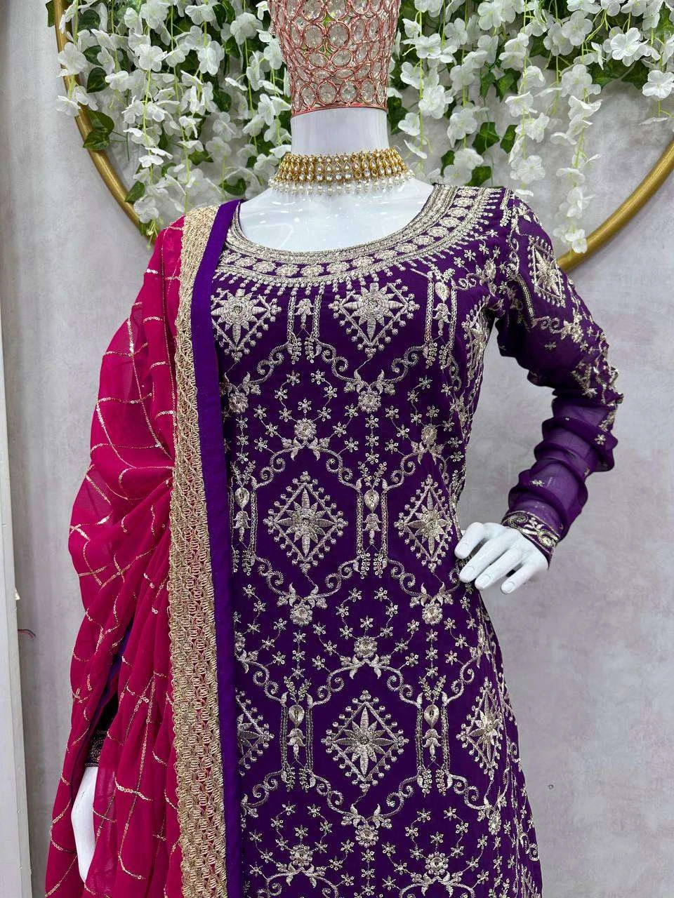 Vardan Ethnic Qrc 261 Georgette Wholesale Pakistani Party Wear Salwar Suit — Wholesale, MPA wholesale from Surat — Photo 2